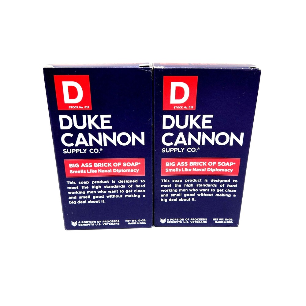Duke Cannon Mens Big Brick of Soap Smells Like Naval Supremacy 10oz (2-Pack)